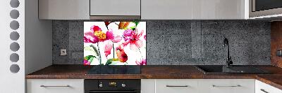 Cooker splashback Wild flowers