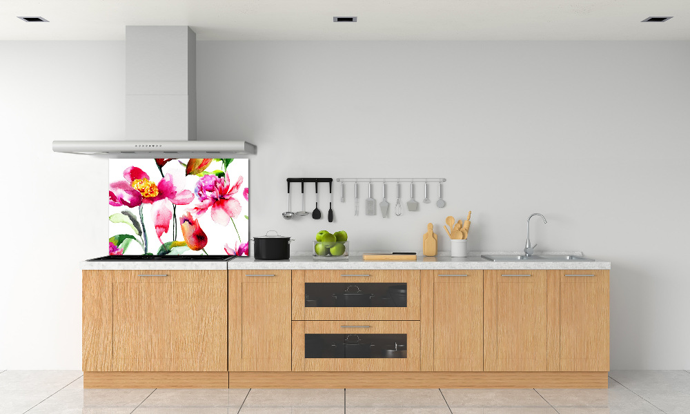 Cooker splashback Wild flowers