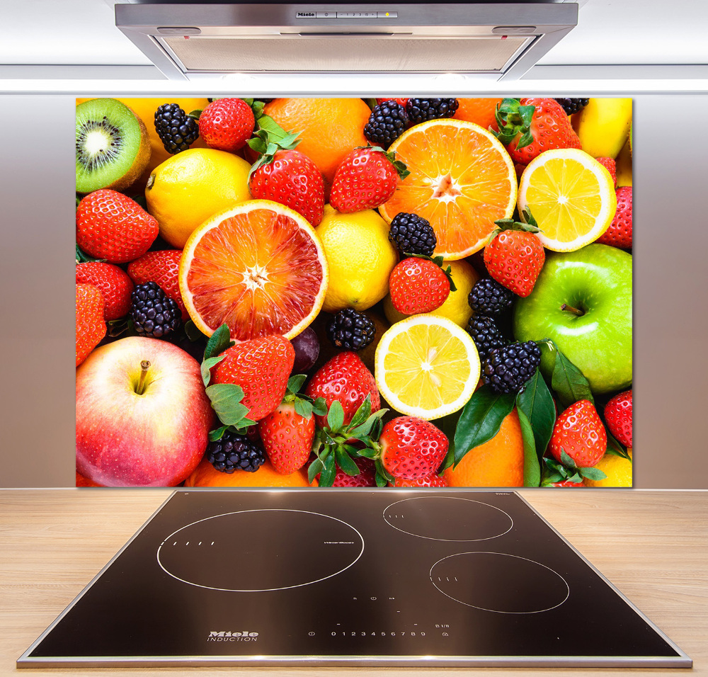 Cooker splashback Colorful fruit