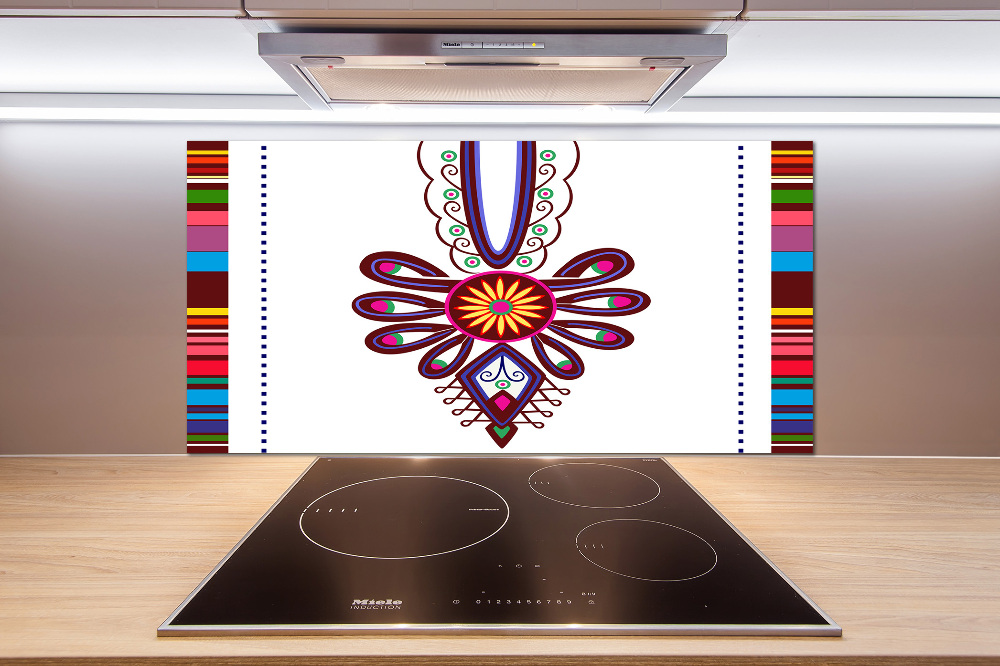 Cooker splashback Polish folk pattern