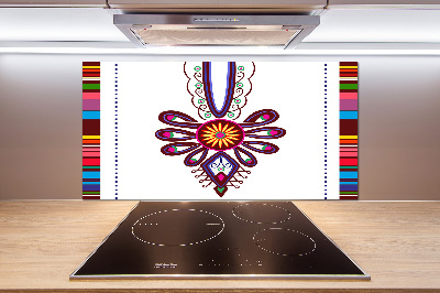 Cooker splashback Polish folk pattern