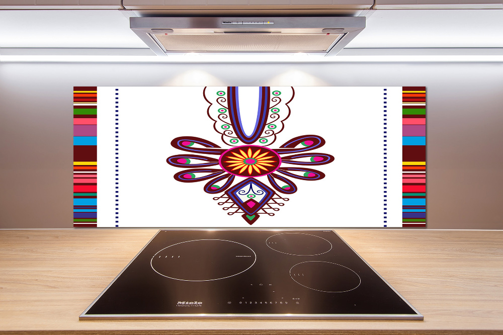 Cooker splashback Polish folk pattern