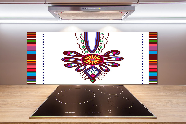 Cooker splashback Polish folk pattern