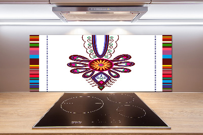 Cooker splashback Polish folk pattern