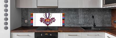 Cooker splashback Polish folk pattern