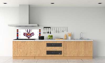 Cooker splashback Polish folk pattern