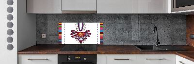 Cooker splashback Polish folk pattern