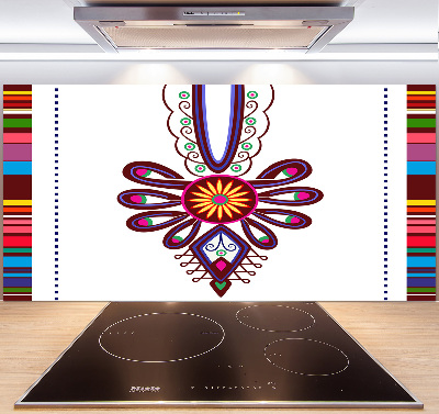 Cooker splashback Polish folk pattern