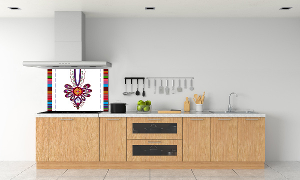 Cooker splashback Polish folk pattern