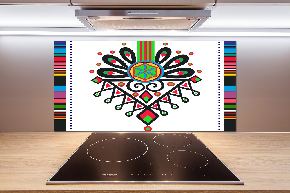 Cooker splashback Polish folk pattern