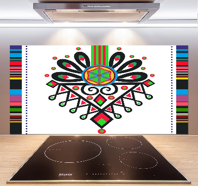 Cooker splashback Polish folk pattern