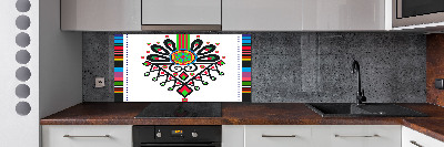 Cooker splashback Polish folk pattern