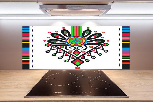 Cooker splashback Polish folk pattern