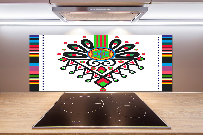 Cooker splashback Polish folk pattern