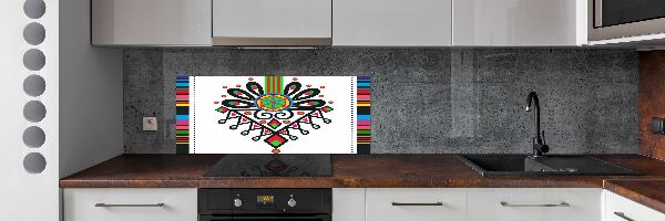 Cooker splashback Polish folk pattern