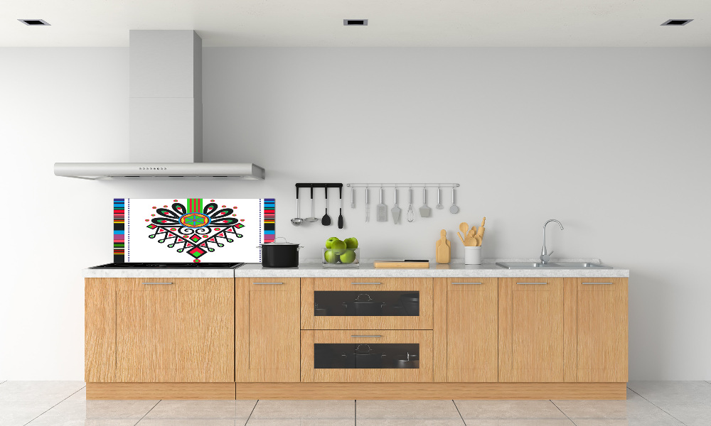 Cooker splashback Polish folk pattern