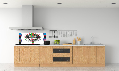 Cooker splashback Polish folk pattern