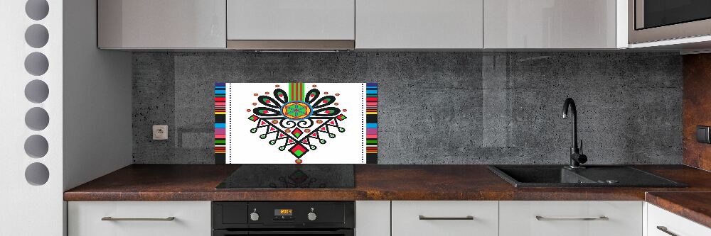 Cooker splashback Polish folk pattern