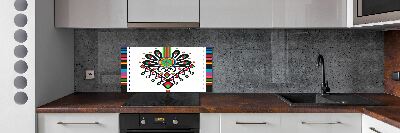 Cooker splashback Polish folk pattern