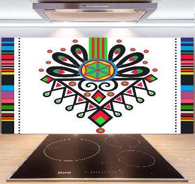 Cooker splashback Polish folk pattern