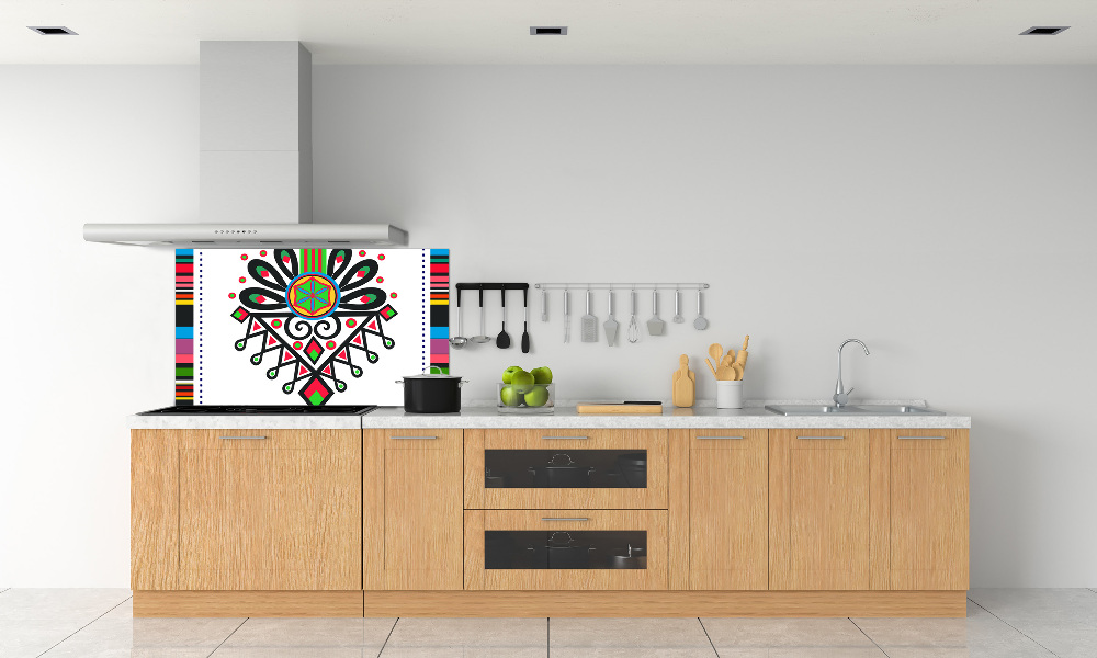 Cooker splashback Polish folk pattern