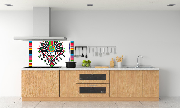 Cooker splashback Polish folk pattern