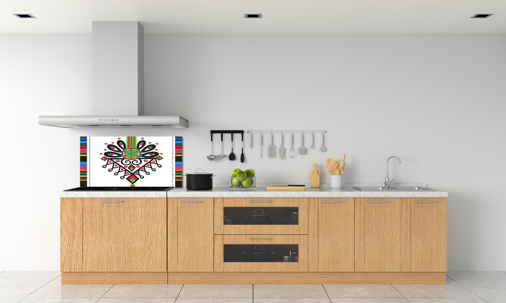 Cooker splashback Polish folk pattern