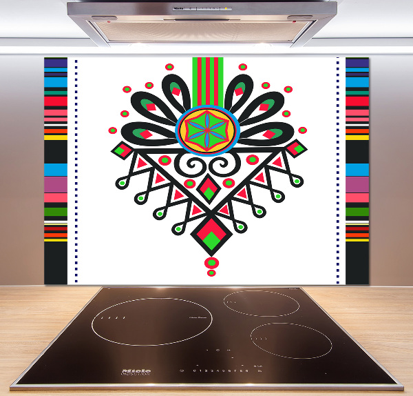 Cooker splashback Polish folk pattern