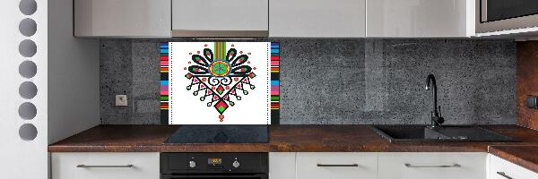 Cooker splashback Polish folk pattern