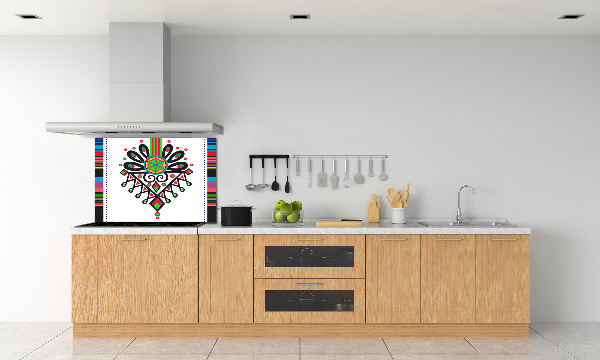 Cooker splashback Polish folk pattern