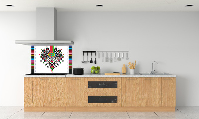 Cooker splashback Polish folk pattern