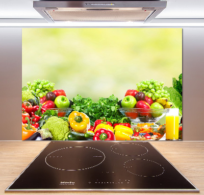 Cooker splashback Fruits and vegetables