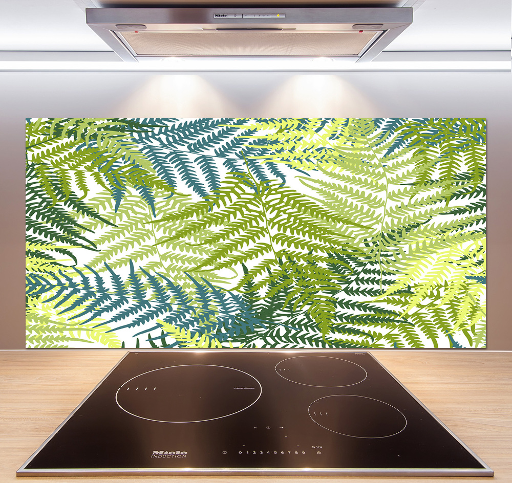 Cooker splashback Fern pattern