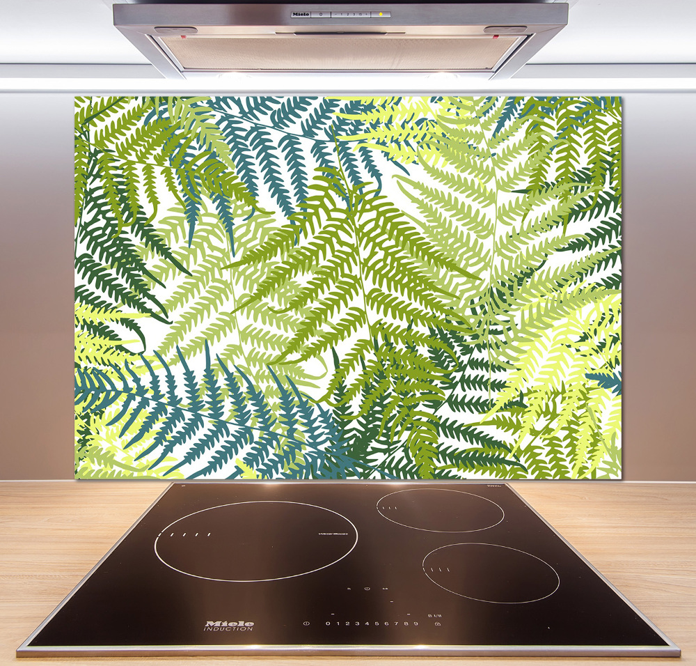 Cooker splashback Fern pattern