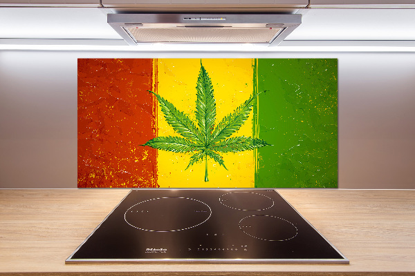 Cooker splashback Rasta Flag