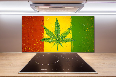 Cooker splashback Rasta Flag