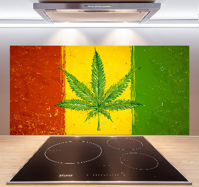 Cooker splashback Rasta Flag