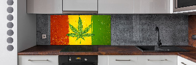 Cooker splashback Rasta Flag