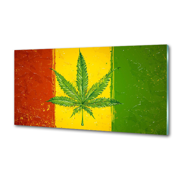 Cooker splashback Rasta Flag