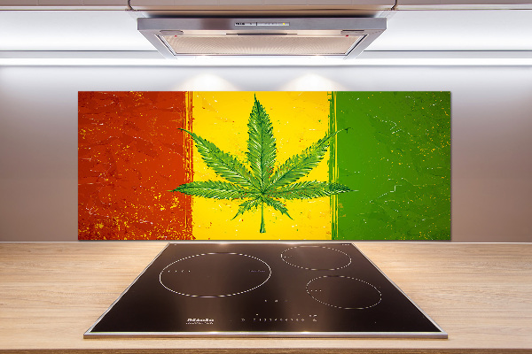 Cooker splashback Rasta Flag