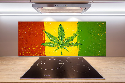 Cooker splashback Rasta Flag