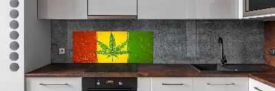 Cooker splashback Rasta Flag