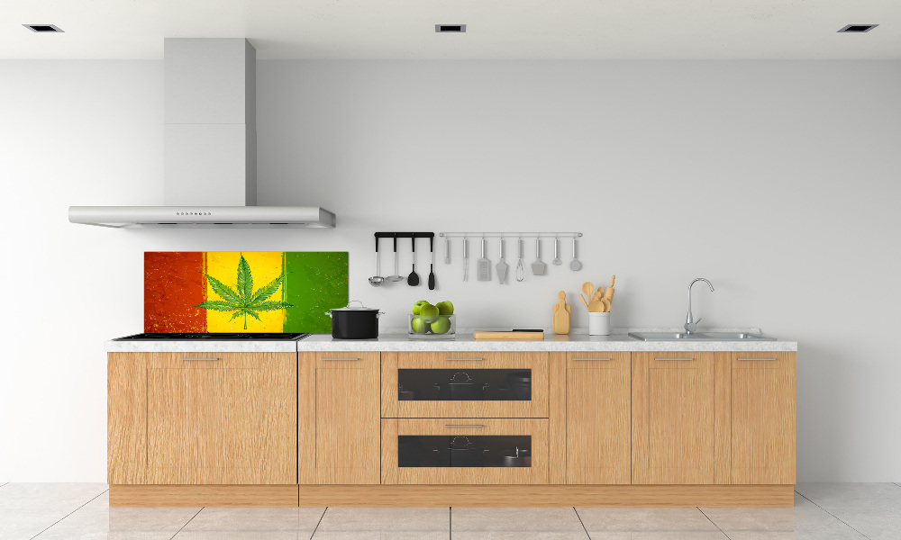 Cooker splashback Rasta Flag