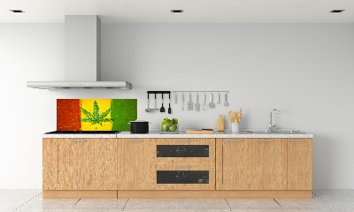 Cooker splashback Rasta Flag