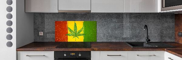 Cooker splashback Rasta Flag