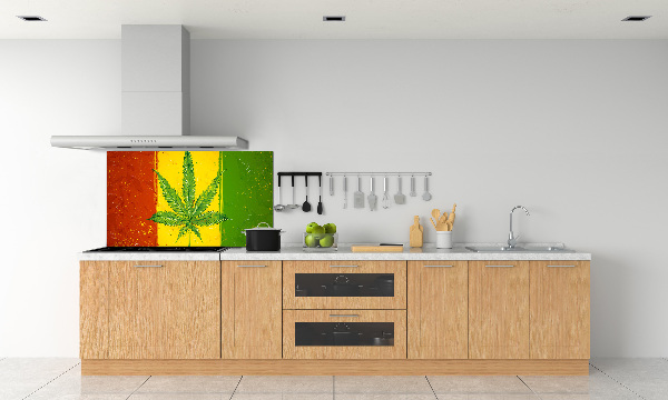 Cooker splashback Rasta Flag