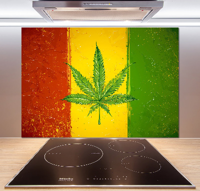 Cooker splashback Rasta Flag