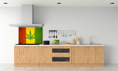 Cooker splashback Rasta Flag