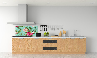 Cooker splashback Hawaiian flowers