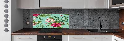 Cooker splashback Hawaiian flowers